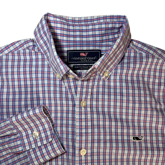 Vineyard Vines Other - Vineyard Vines Mens Slim Fit Whale Shirt Plaid Button Down Long Sleeve Size S